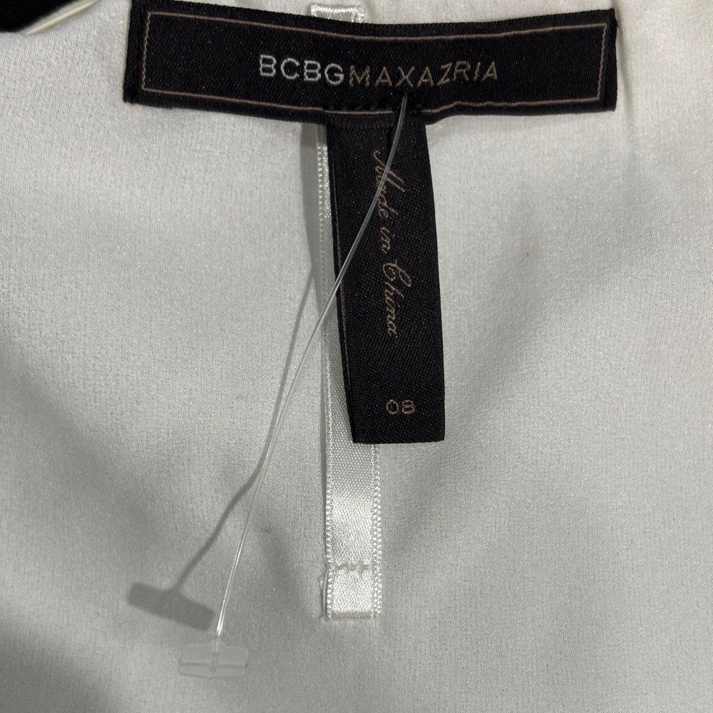 BCBGMaxAzria "Kalea" Strapless Mini Dress - Black & White Size 8 - Picture 11 of 13